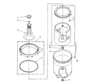 Kenmore 11081821100 agitator, basket and tub diagram