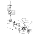 Kenmore 11081821100 brake, clutch, gearcase, motor, and pump diagram