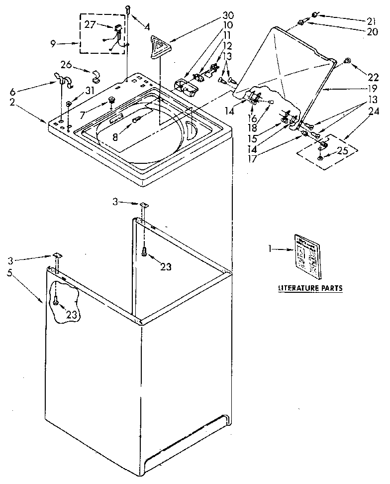 Top and cabinet