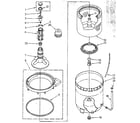 Kenmore 11082884800 agitator, basket and tub diagram