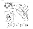 Kenmore 1162643587 hose and attachment parts diagram