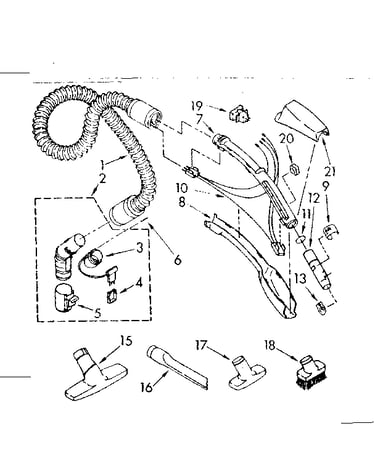 Hose and attachment parts