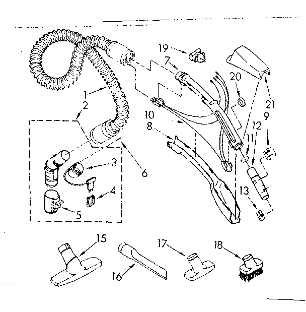Hose and attachment parts