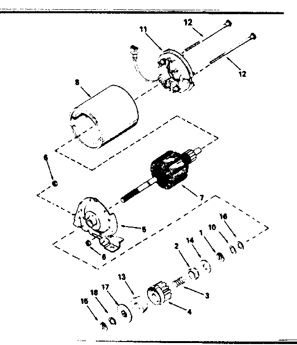 Electric starter motor no. 34934