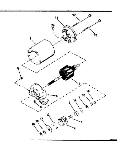 Electric starter motor no. 34934