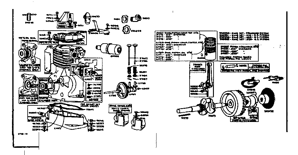 Cylinder,base,piston,connecting rod,crnkshft,flywheel parts