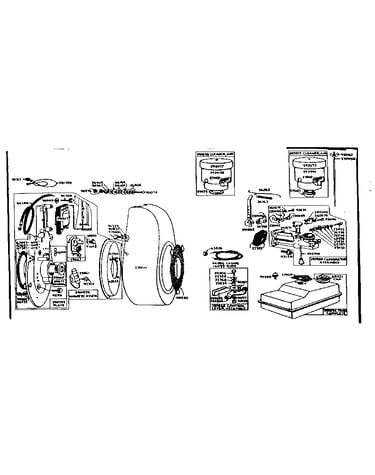 Fuel system, blower case and magneto parts