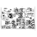 Briggs & Stratton 8FB fuel system, magneto and blower housing diagram