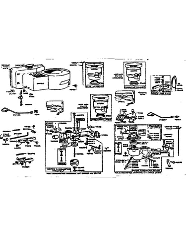 Fuel system and blower housing parts