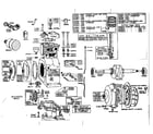 Briggs & Stratton 9FB (201010 - 201999) cylinder,base,conn rod,piston,gear red parts diagram
