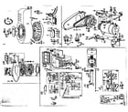 Briggs & Stratton 23D-FB (0010 - 0041) generator starter, carburetor, and flywheel assembly diagram