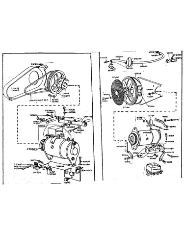 Electric starter - generator unit parts