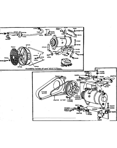 Electric starter-generator unit parts