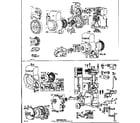 Briggs & Stratton 61200 TO 61297 (0110 - 0145) replacement parts diagram