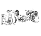 Briggs & Stratton 141200 TO 141257 (0110 - 0137) magneto and blower housing diagram