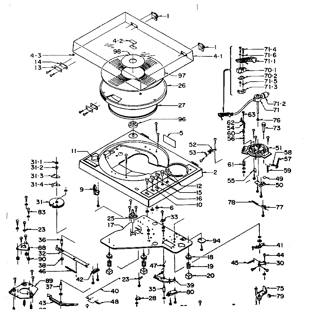 CABINET & TURNTABLE