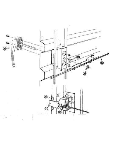 Lock handle and spring latch assembly
