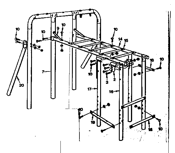 Climber assembly exploded