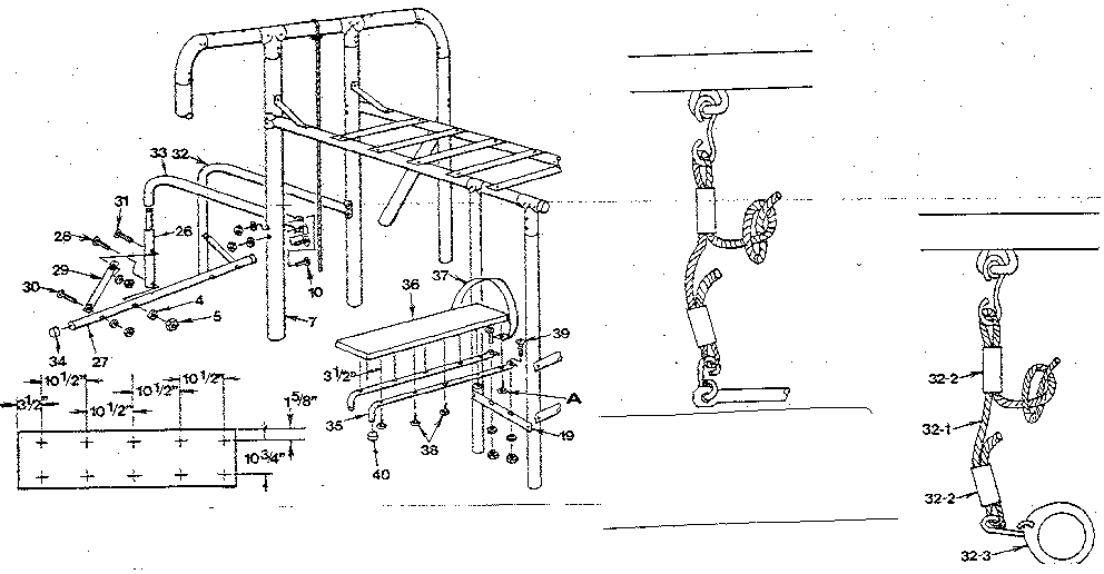 Slant board and rope assembly