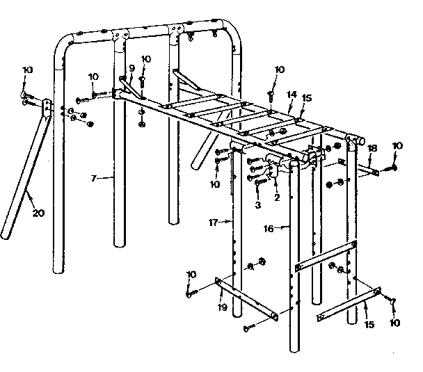 Overhead rail assembly no. 18