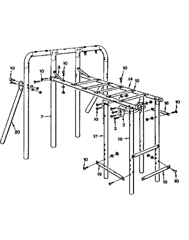 Overhead rail assembly no. 18