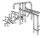 Sears 70172111-81 gym ring assembly 3 & trapeze bar assembly 7 diagram