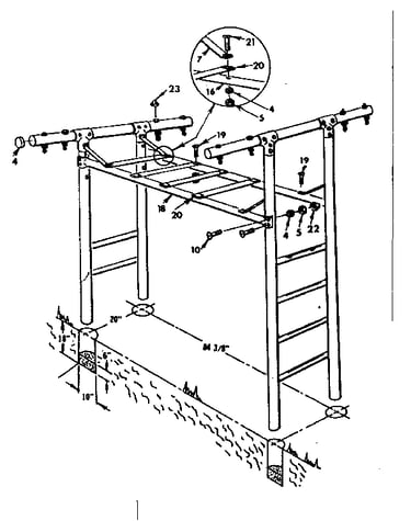 Overhead rail assembly no. 13