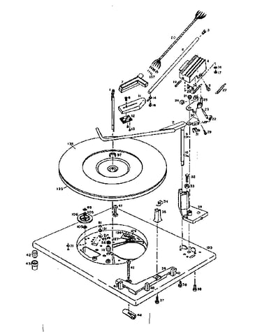 Parts above baseplate