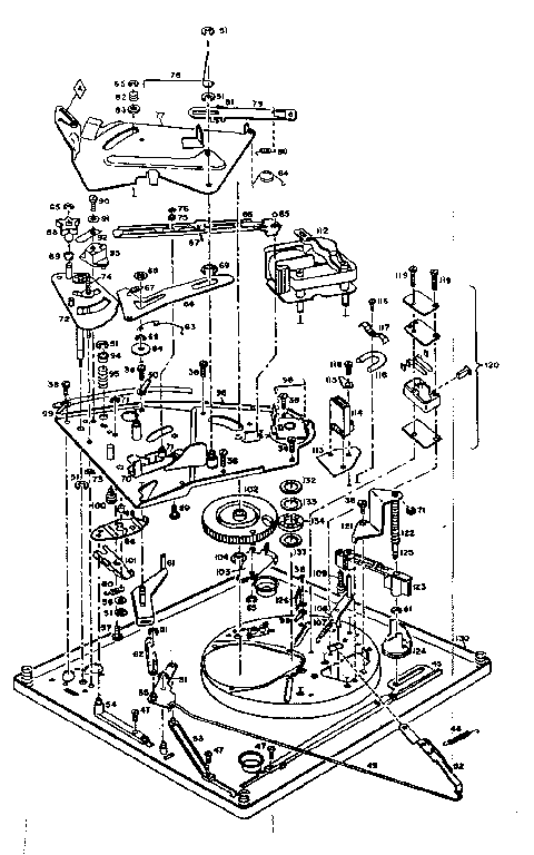 Parts below baseplate
