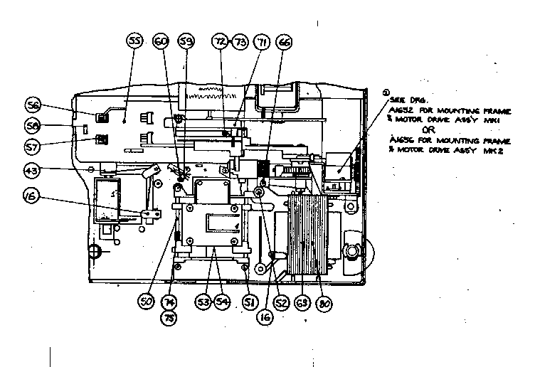 Mounting frame and motor drive assembly