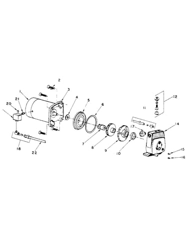 Motor and pump assembly