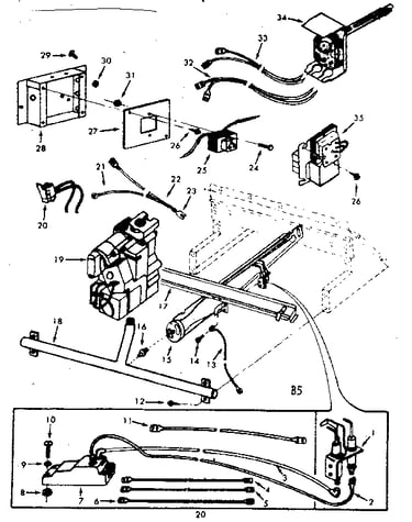 Burners, manifold, controls