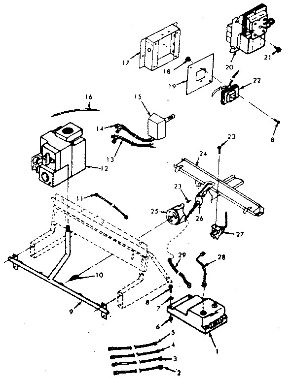 BURNERS, MANIFOLD, CONTROLS