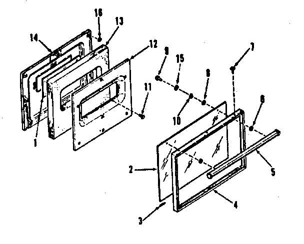 Oven door section