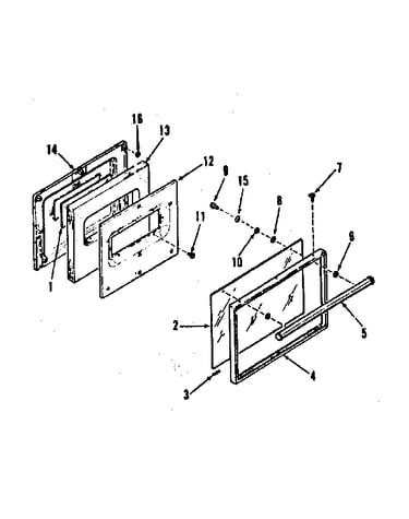 Oven door section