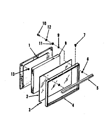 Oven door section