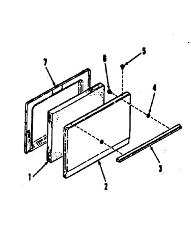 Oven door section
