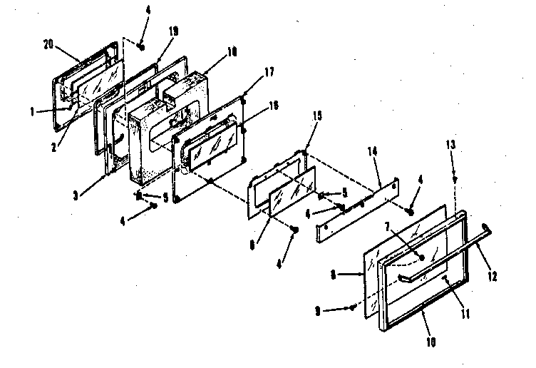 Oven door section