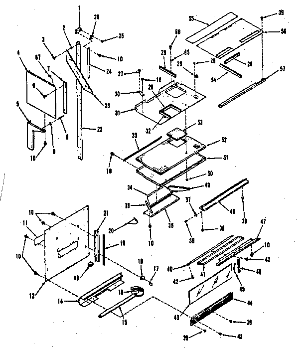 Upper oven pedestal section
