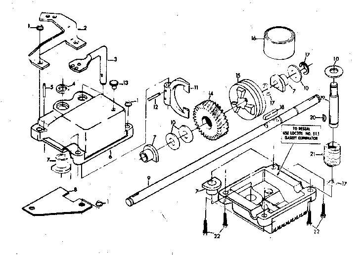 Gear case assembly no. 86617