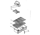 Kenmore 1068374782 shelf parts diagram