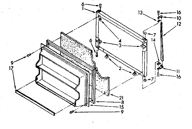 Freezer door parts