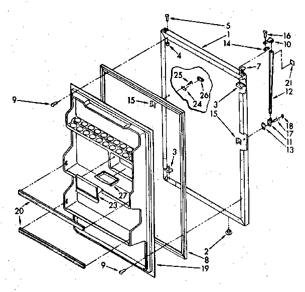 Refrigerator door parts