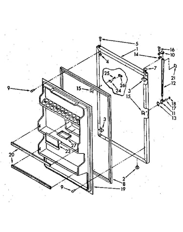 Refrigerator door parts
