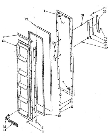 Freezer door parts