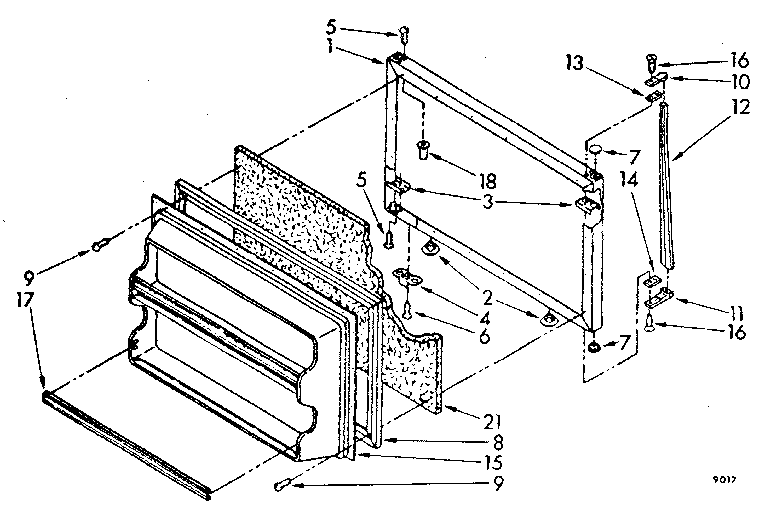 Freezer door parts