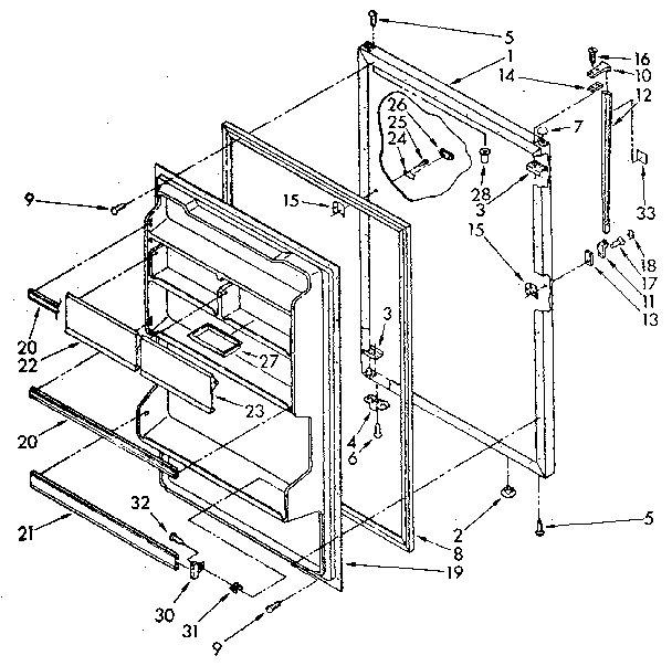 Refrigerator door parts