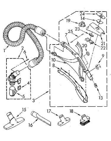 Hose and attachment parts