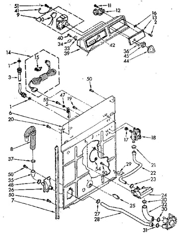 Control and rear panel parts
