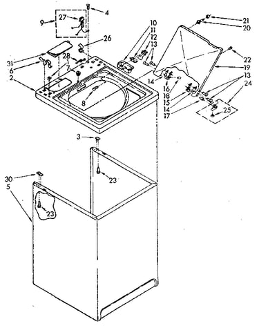 Top and cabinet parts